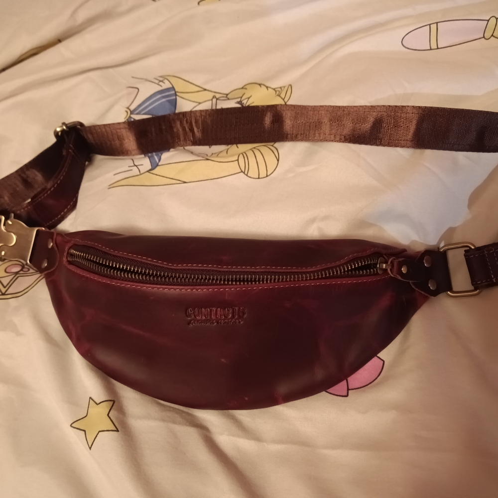 Contacts Brown Leather Waist Bag